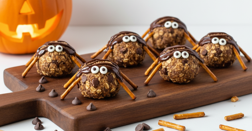 spider shaped collagen oatmeal balls 