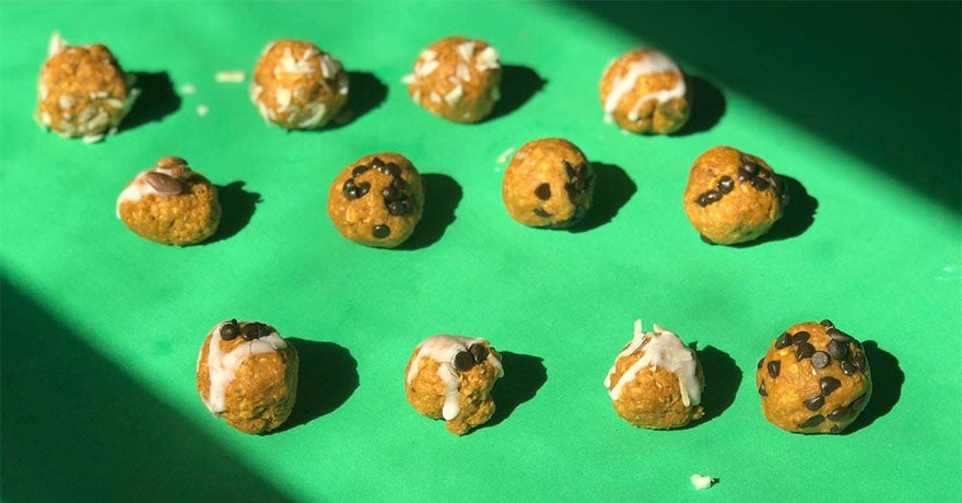 Spiced Pumpkin Pie Tahini Bliss Balls