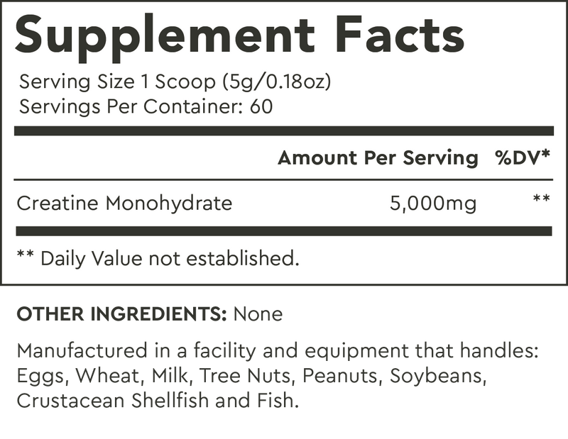Supplement Facts for Default Title